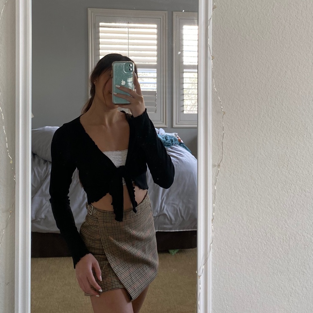 brandy plaid skirt